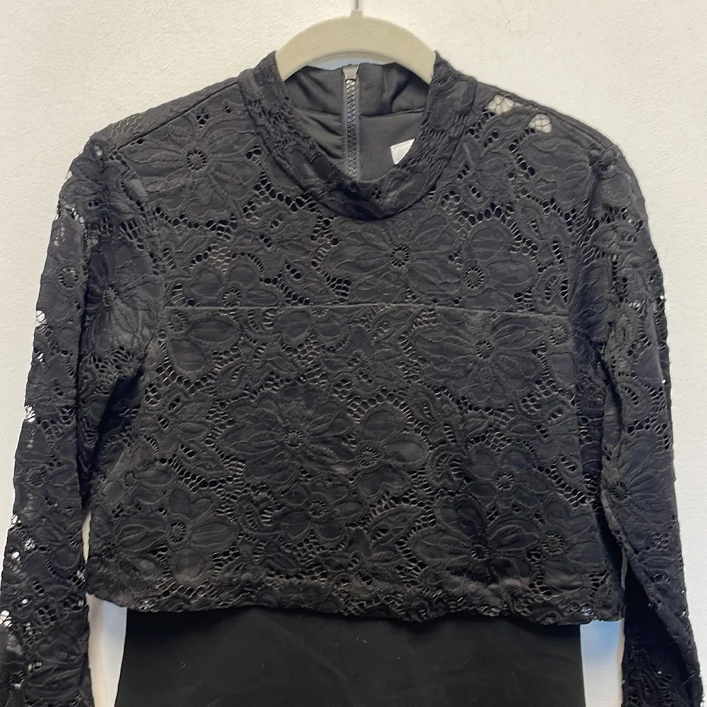 Parker lace black dress